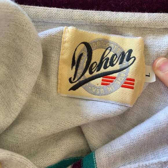 Dehen Alaska Shirt Mens Large Gray Purple Blue Casual Short Sleeve Vintage - Picture 10 of 11